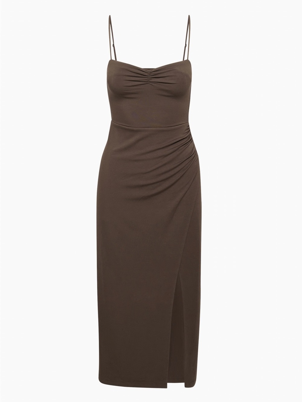 Aritzia Wilfred Flight Dress in Rich Mocha Brown